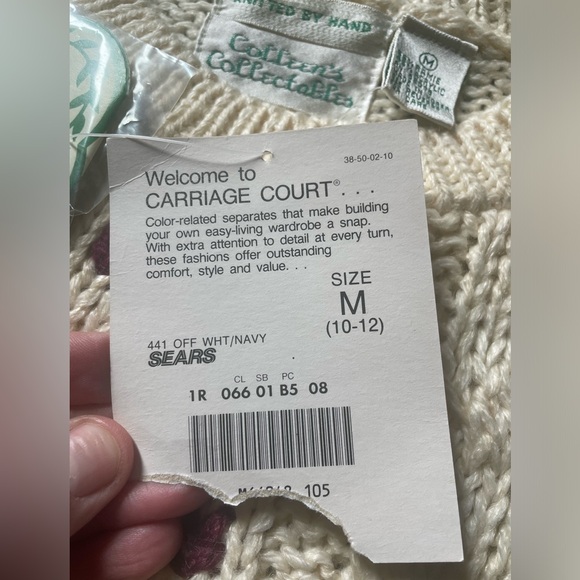 Vintage Hand Knit Sweater, Women’s M (10-12), NWT - Picture 5 of 7